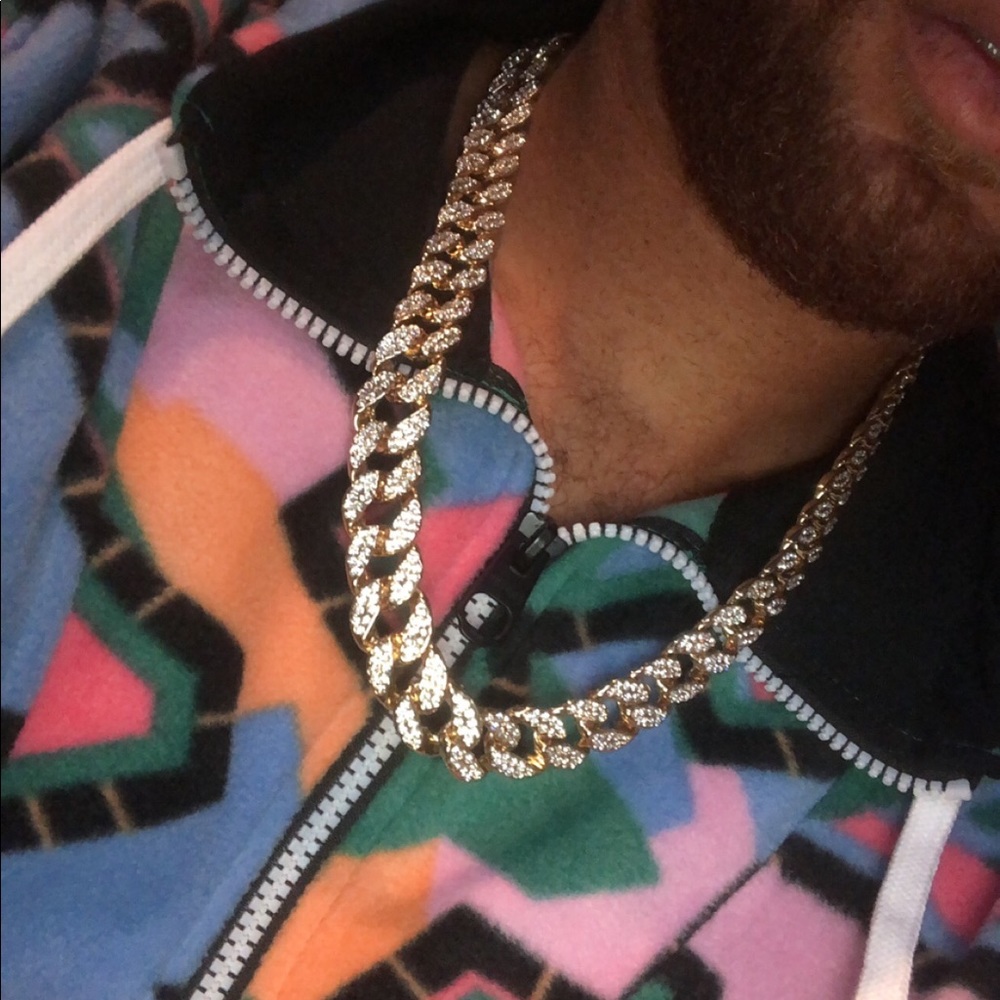 24 in iced out Cuban link chain